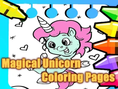 Laro Mahiwagang mga pahina ng pangkulay na unicorn online