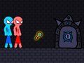 Laro Pulang at asul na stickman na may tali online