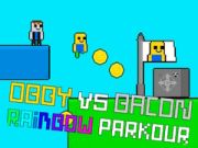 Laro Obby kumpara sa Bacon Rainbow Parkour online Laro Obby kumpara sa Bacon Rainbow Parkour online