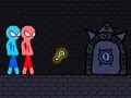Laro Pulang at asul na stickman na may tali online Laro Pulang at asul na stickman na may tali online