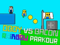 Laro Obby kumpara sa Bacon Rainbow Parkour online