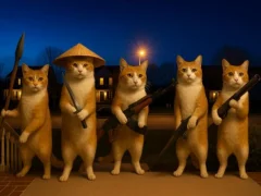 Laro Cat na may ebolusyon ng pag-click sa baril online