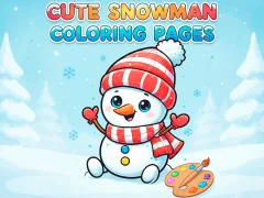 Laro Mga cute na pahina ng pangkulay ng snowman online