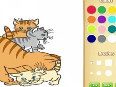 Laro Mga Pusa pangkulay ng libro para sa mga bata online