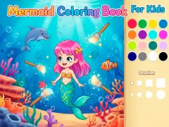Laro Mermaid pangkulay ng libro para sa mga bata online