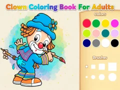 Laro Clown pangkulay libro para sa mga matatanda online