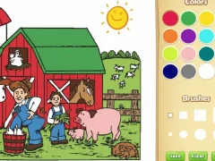 Laro Book ng pangkulay ng bukid para sa mga bata online
