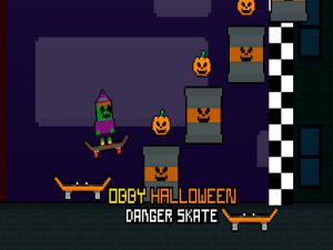 Laro Obby Halloween Danger Skate online