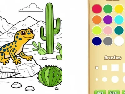 Laro Desert Mga Hayop na pangkulay ng libro para sa mga bata online