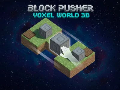 Laro I-block ang pusher Voxel World 3D online