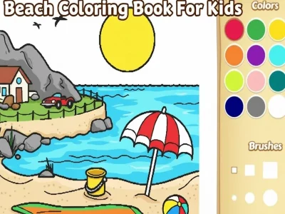 Laro Beach Coloring Book para sa mga bata online Laro Beach Coloring Book para sa mga bata online