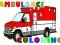 Laro Mga pahina ng pag-color ng mga trak ng ambulansya online