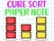 Laro Pagsusort ng Cube Papel na Tala online