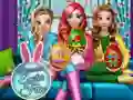 Laro Kasiyahan ng Pasko ng mga Prinsesa online Laro Kasiyahan ng Pasko ng mga Prinsesa online