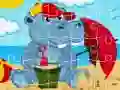 Laro Puzzle ng Hippopotamus online Laro Puzzle ng Hippopotamus online