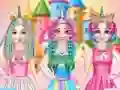 Laro Gusaling Buhok ng mga Prinsesa ng Rainbow Unicorn online