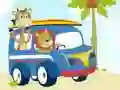 Laro Mga Cute na Hayop na may Mga Sasakyan: Hanapin ang mga Pagkakaiba online Laro Mga Cute na Hayop na may Mga Sasakyan: Hanapin ang mga Pagkakaiba online