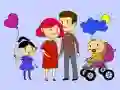Laro Aklat ng Pagkulay na Masayang Pamilya online Laro Aklat ng Pagkulay na Masayang Pamilya online