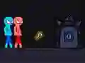 Laro Pulang at asul na stickman na may tali online Laro Pulang at asul na stickman na may tali online