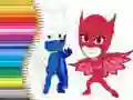Laro Aklatan ng Pagkukulay para sa PJ Masks online
