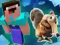 Laro Noob Parkour: Panahon ng Snow online Laro Noob Parkour: Panahon ng Snow online