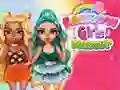 Laro Hamunin ang Dress Up ng Rainbow Girls online