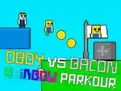 Laro Obby kumpara sa Bacon Rainbow Parkour online Laro Obby kumpara sa Bacon Rainbow Parkour online