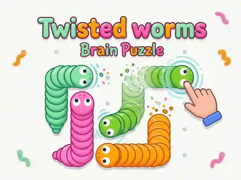 Laro Twisted worms Brain Puzzle online