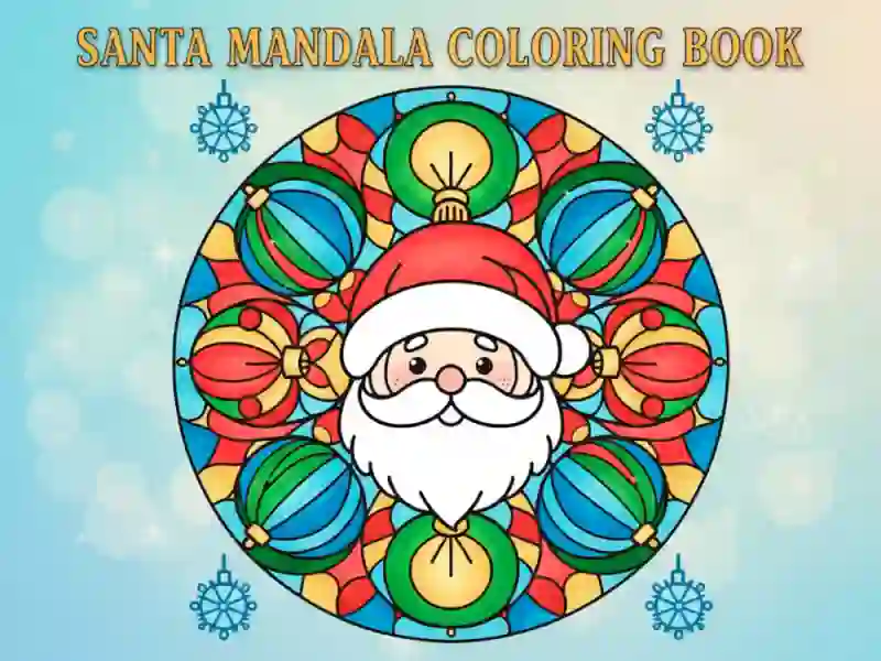 Laro Santa Mandala Coloring Book online