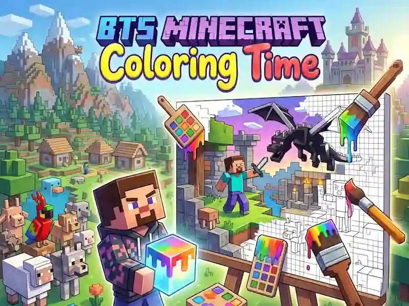 Laro BTS Minecraft Coloring Time online