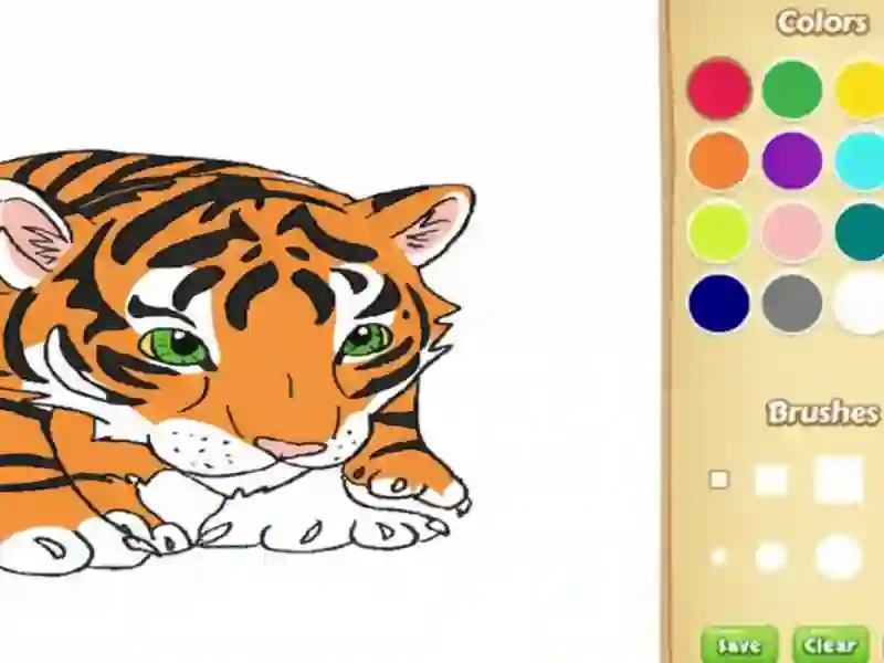 Laro Baby Tiger Coloring Book online