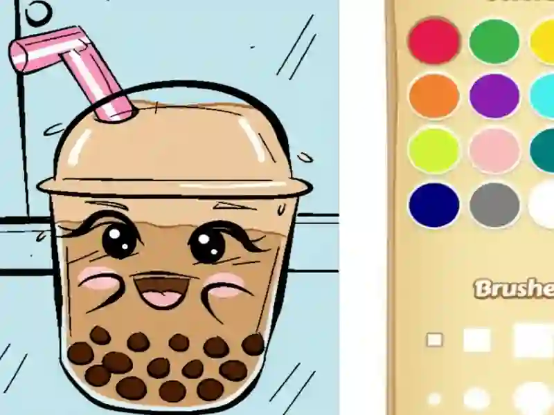 Laro Boba Tea Coloring Book para sa Mga Bata online