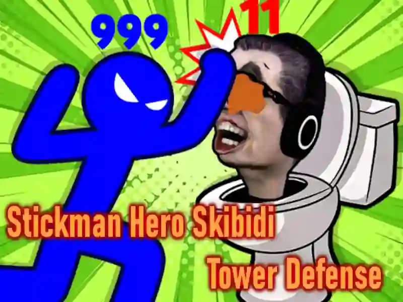 Laro Stickman Hero SkiBidi Tower Defense online