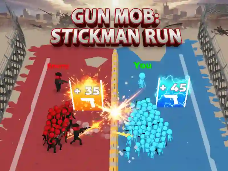 Laro Gun Mob: Stickman Run online