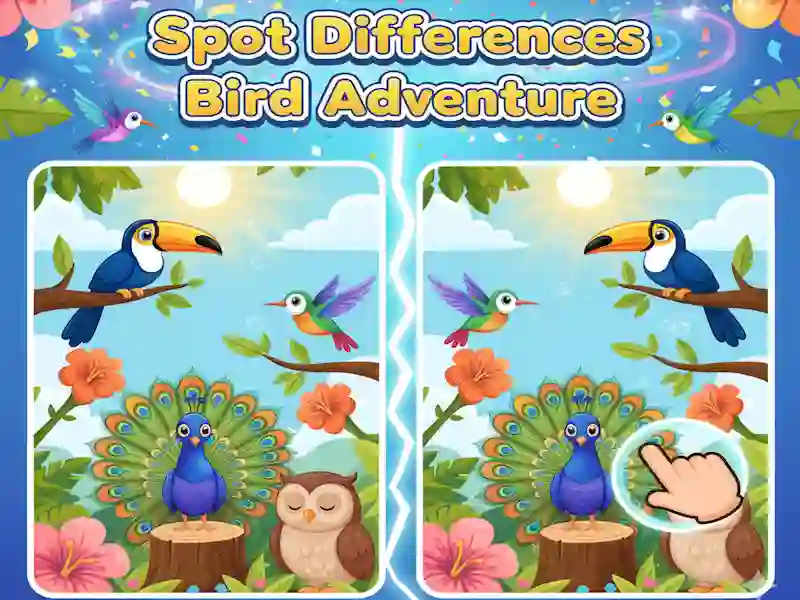Laro Spot Differences Bird Adventure online