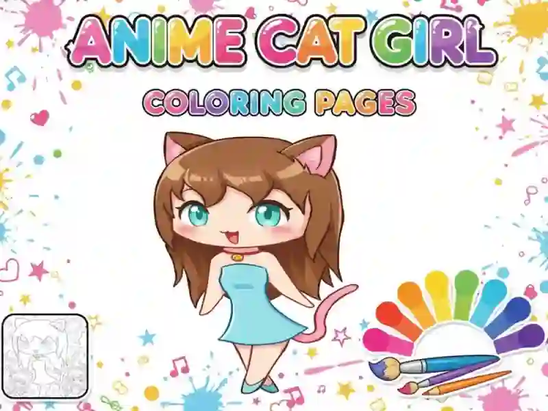 Laro Anime Cat Girl Coloring Pages online