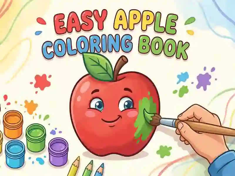 Laro Madaling Apple Coloring Book online
