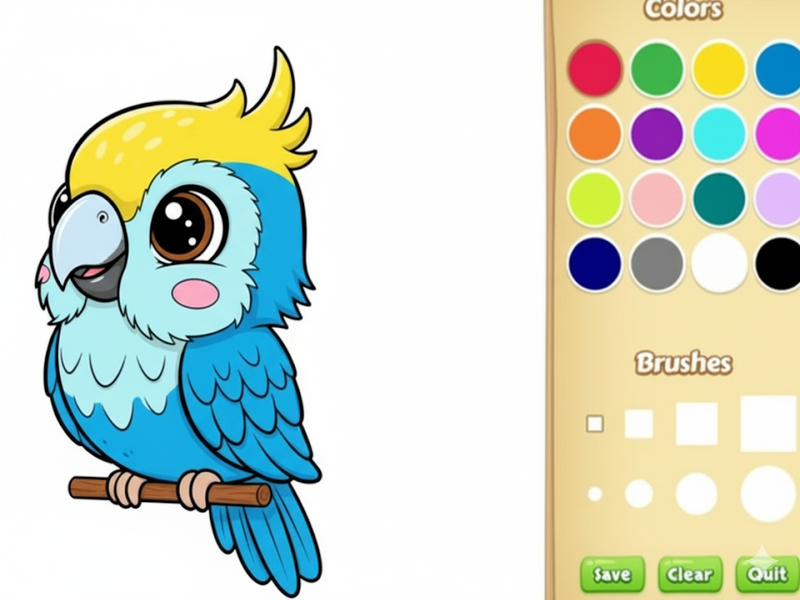 Laro Kawaii Animal Coloring Book online