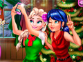 Laro Selfie ni Ladybug at Elsa sa Pasko online