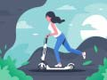 Laro Puzzle ng mga biyahe ng electric scooter online