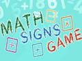 Laro Laro ng Mga Palatandaan sa Matematika online