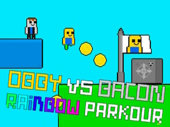 Laro Obby kumpara sa Bacon Rainbow Parkour online