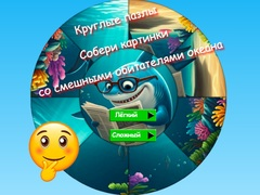 Laro Round Jigsaw Puzzle Kolektahin ang Mga Larawan ng Nakakatawang mga Naninirahan sa Karagatan online