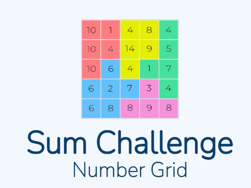 Laro Sum hamon ng numero ng grid online