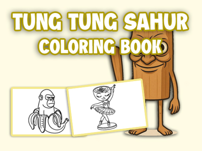 Laro Tung Tung Sahur Coloring Book online