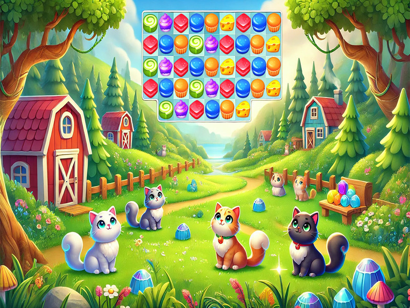 Laro Cat match 3 online