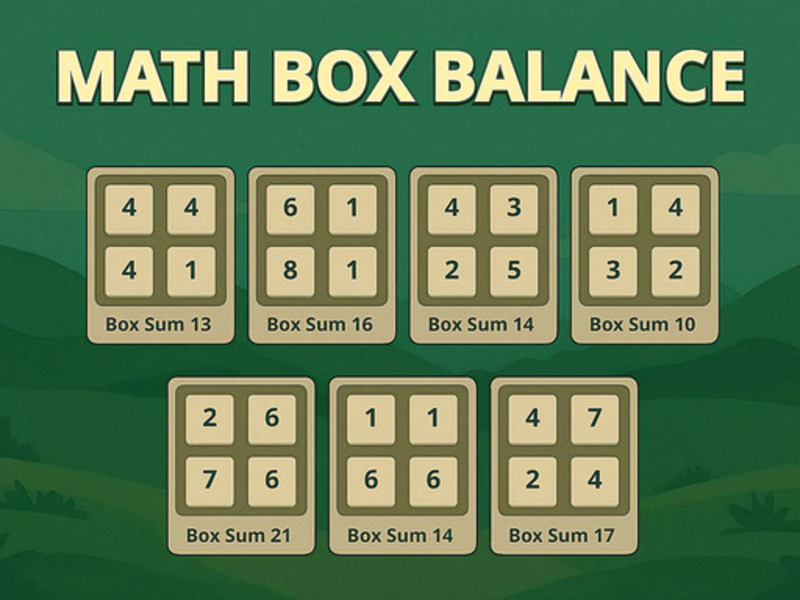 Laro Balanse sa kahon ng matematika online