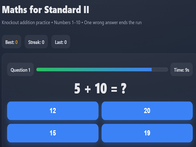 Laro Mga matematika para sa Standard II online